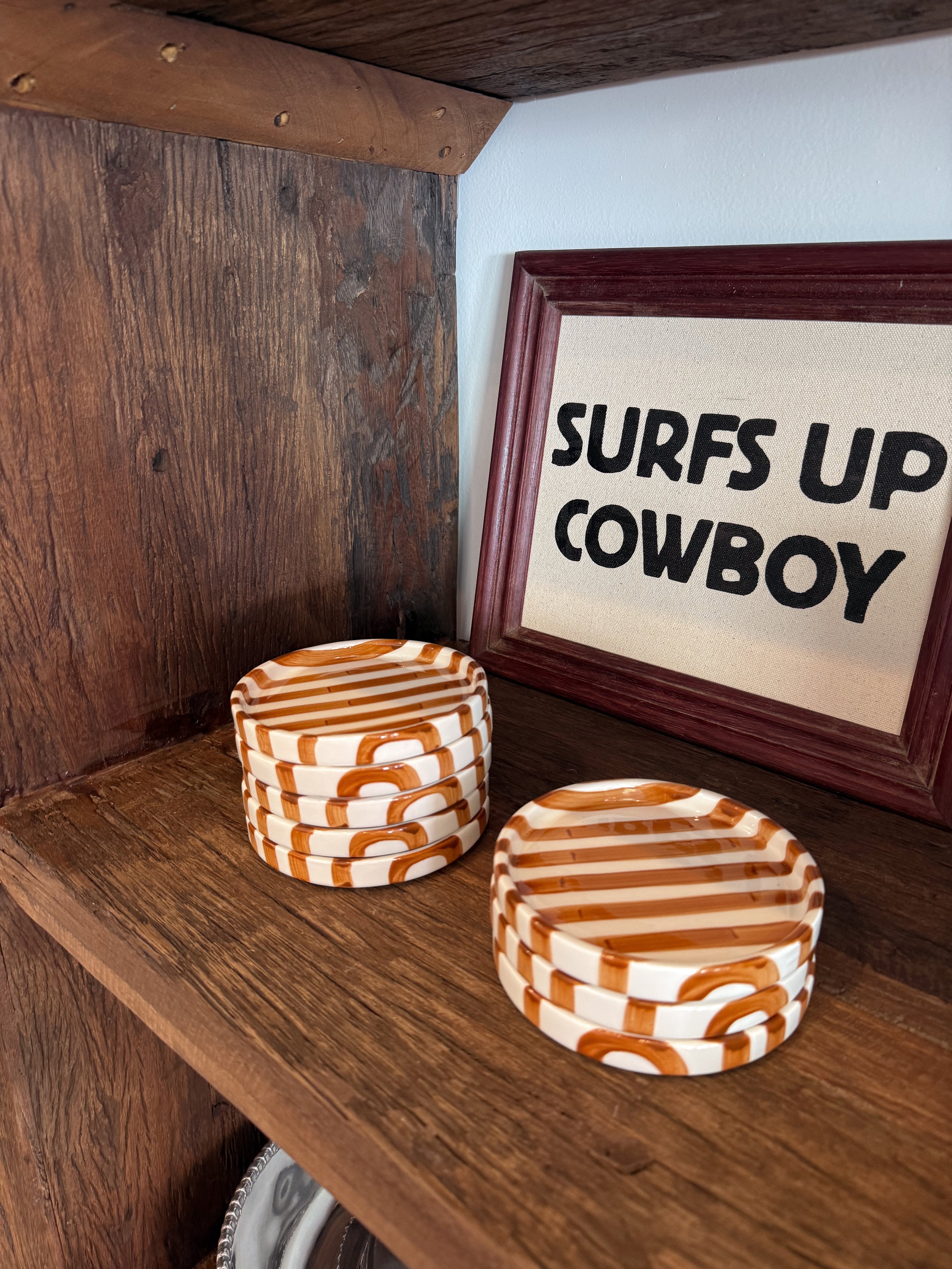 Cowboy Striped Trinket Dish