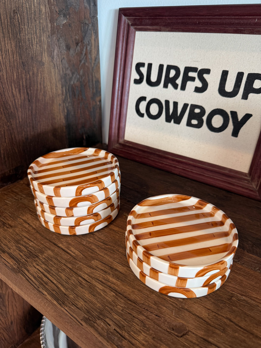 Cowboy Striped Trinket Dish