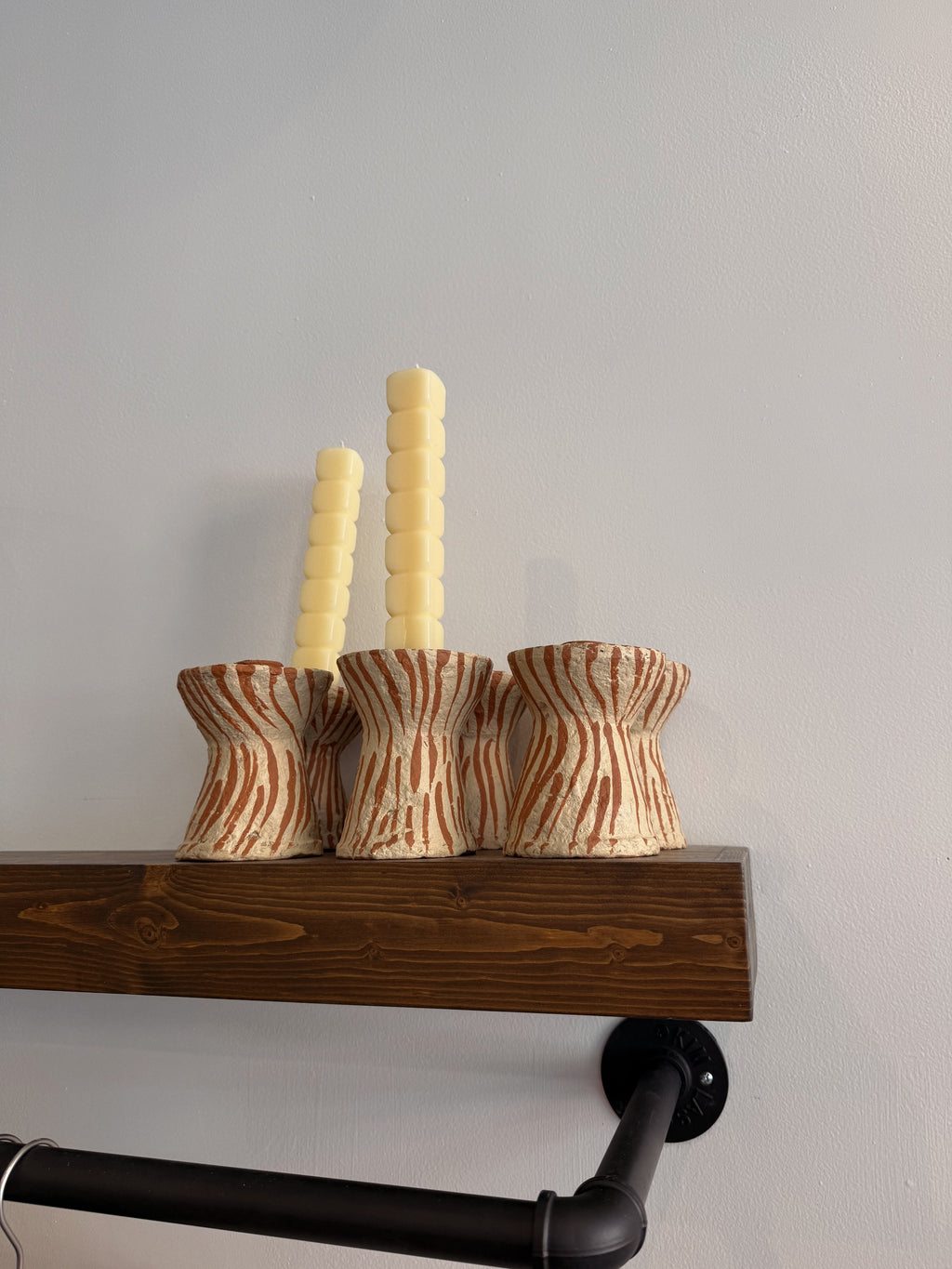 All Hat Paper Mache Taper Holder