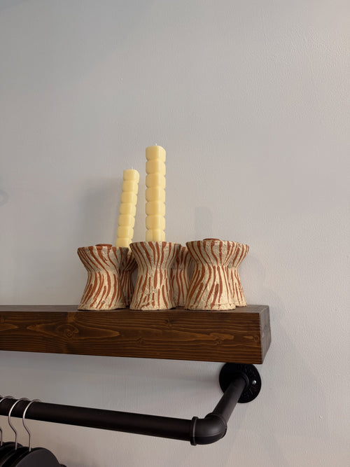 All Hat Paper Mache Taper Holder