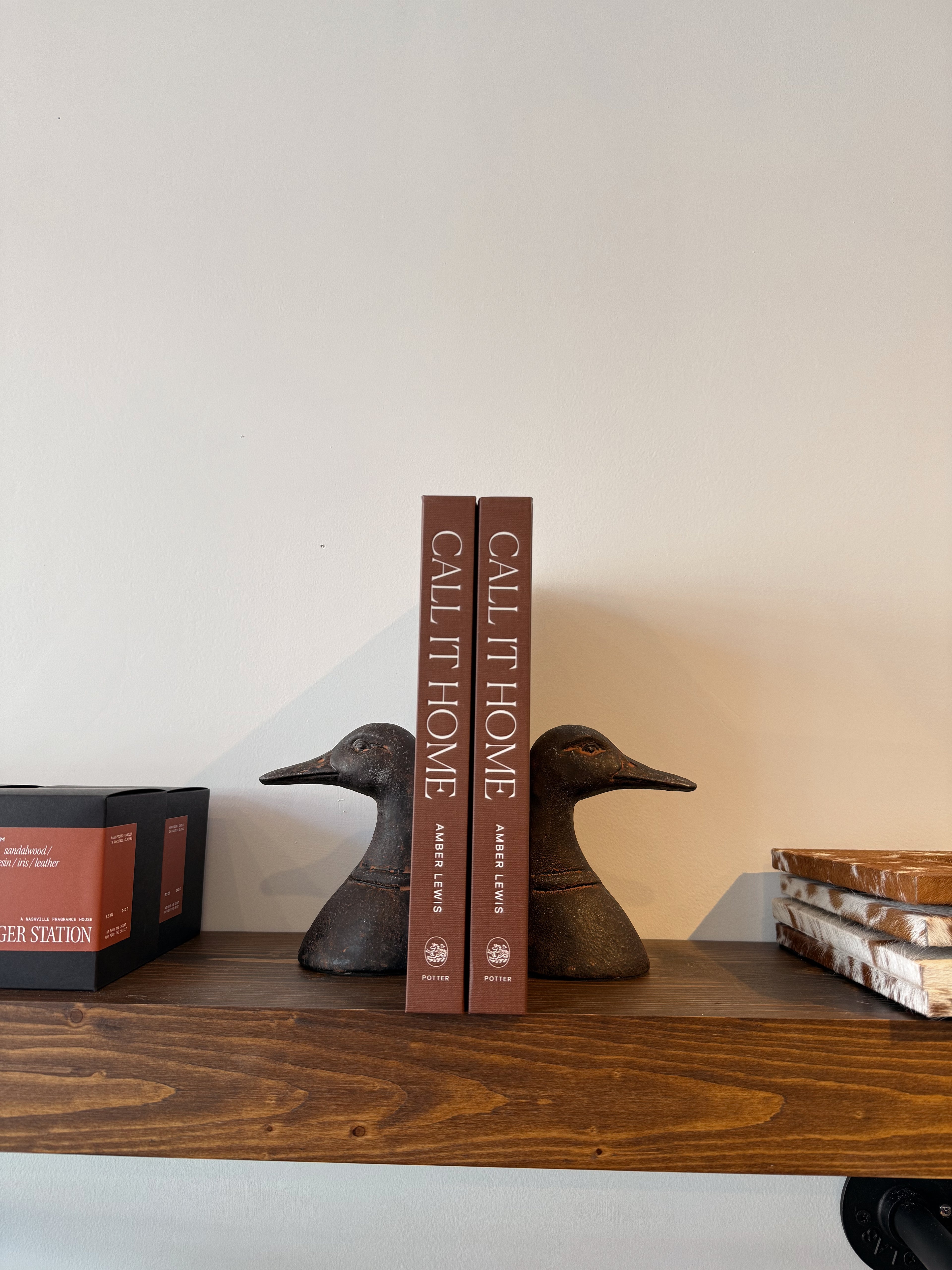 Maren Cast Iron Duck Head Bookends