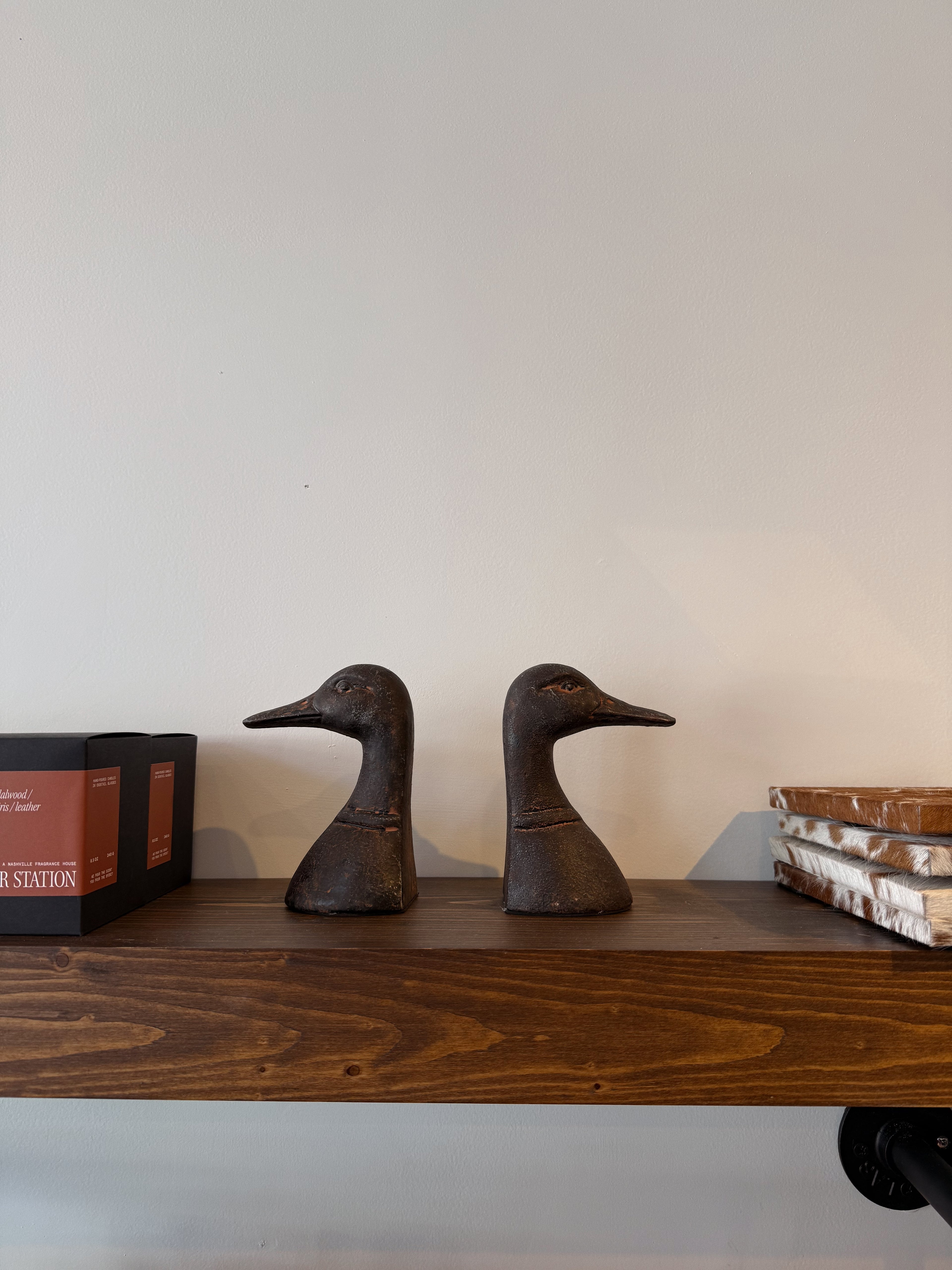 Maren Cast Iron Duck Head Bookends