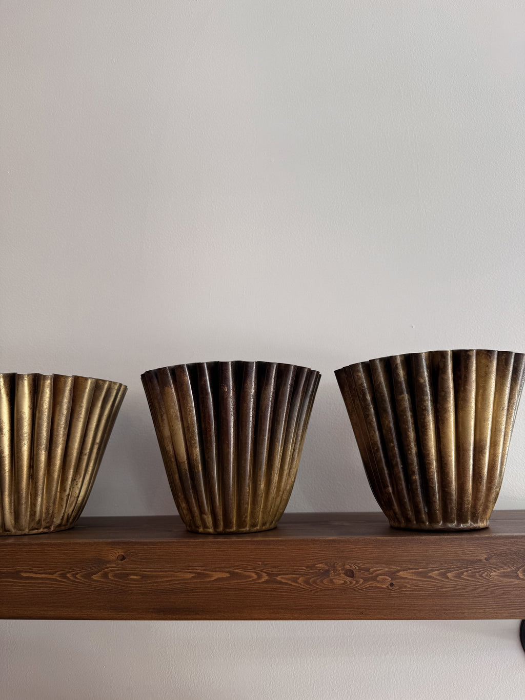 Rosemary Fluted Metal Planter