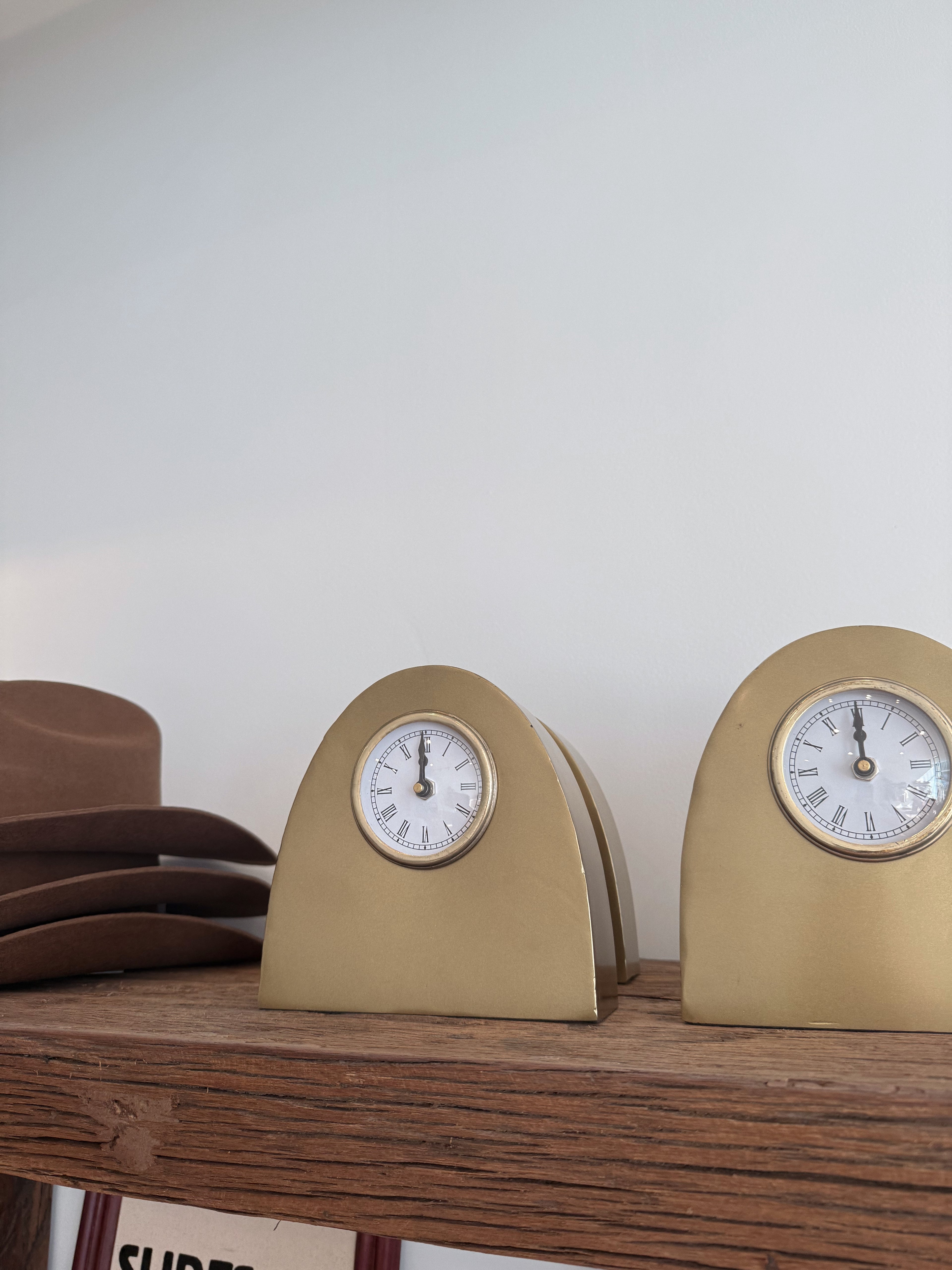 Jayne Arched Metal Mantel Clock