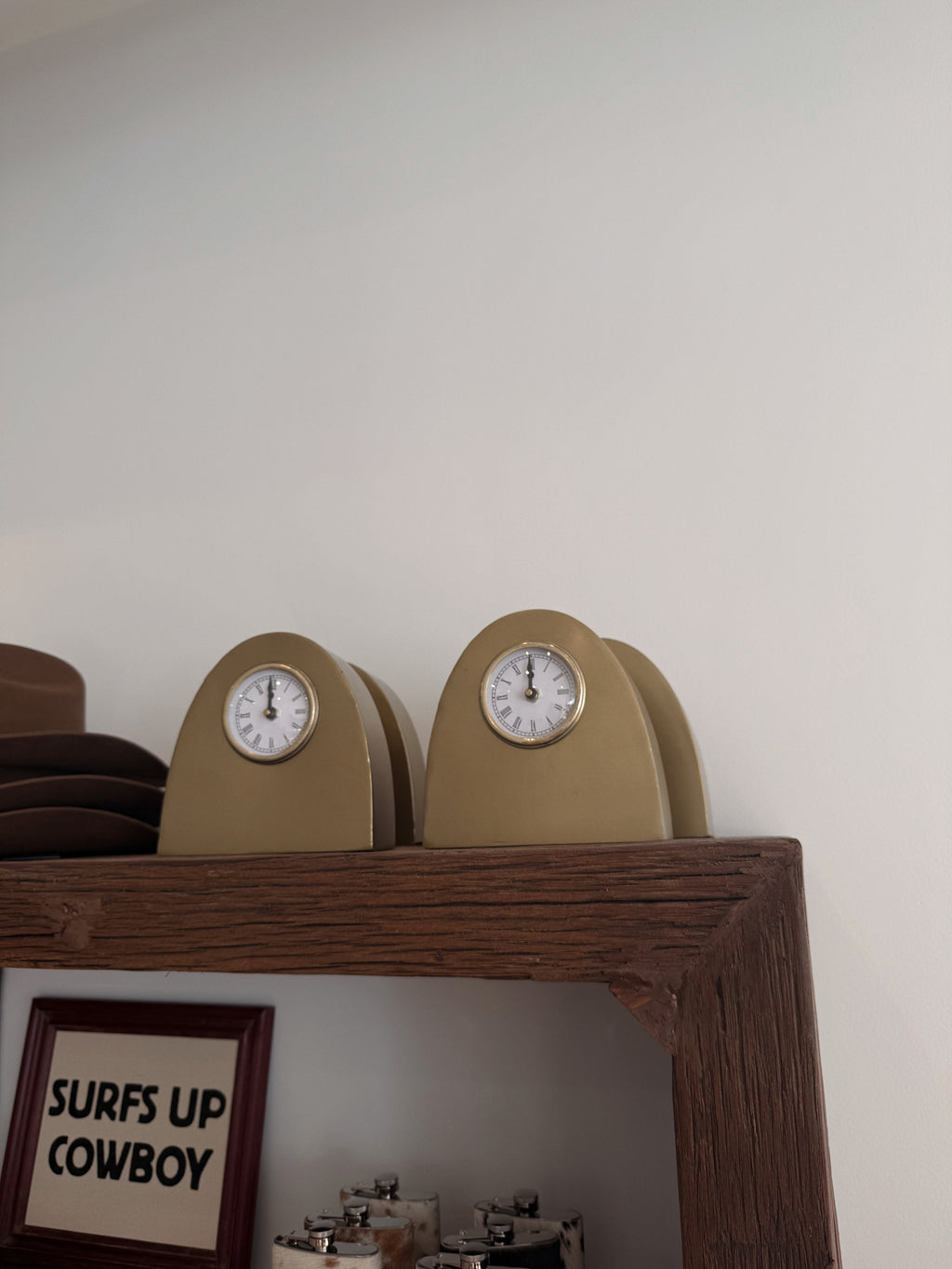 Jayne Arched Metal Mantel Clock