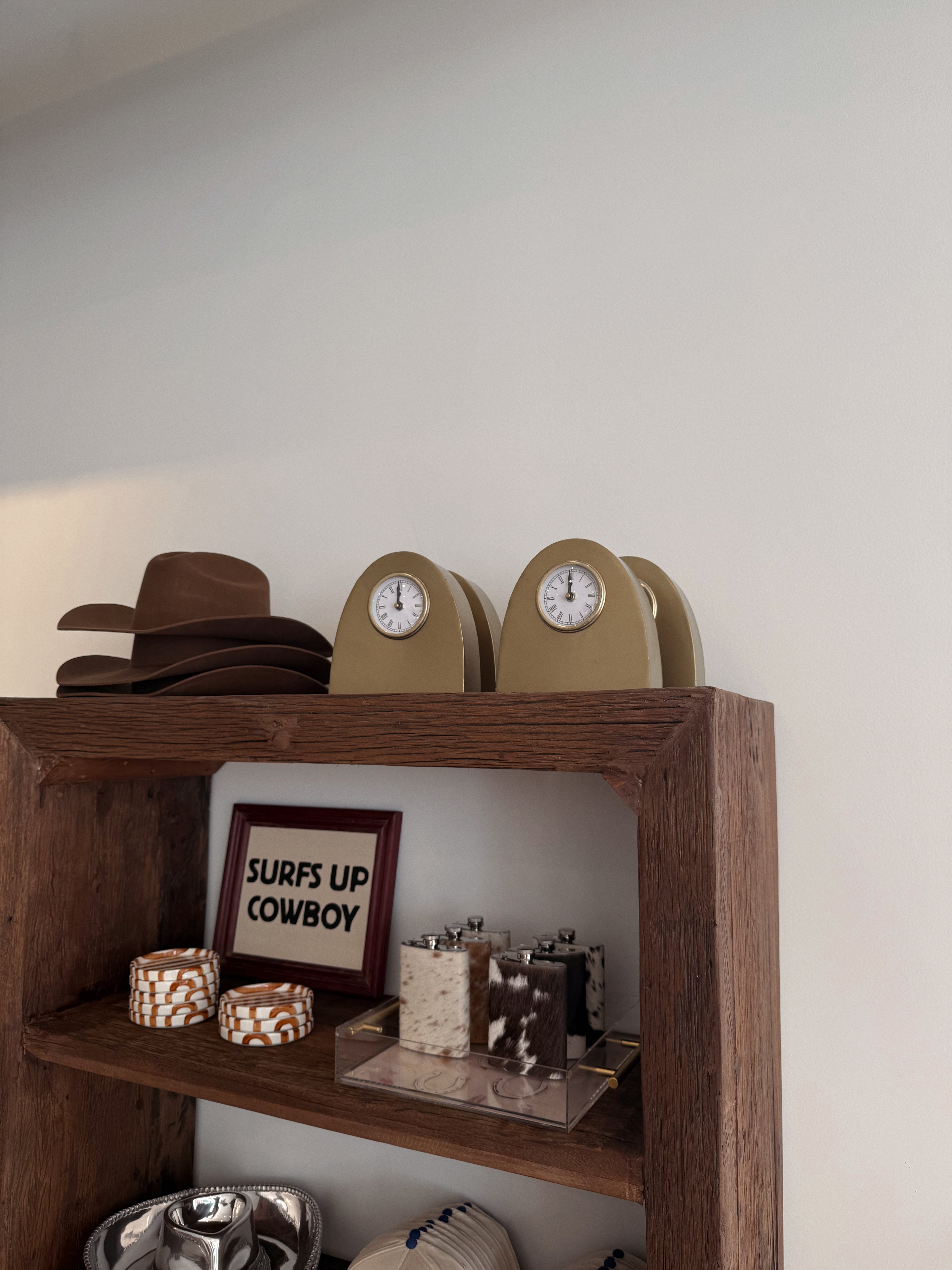 Jayne Arched Metal Mantel Clock