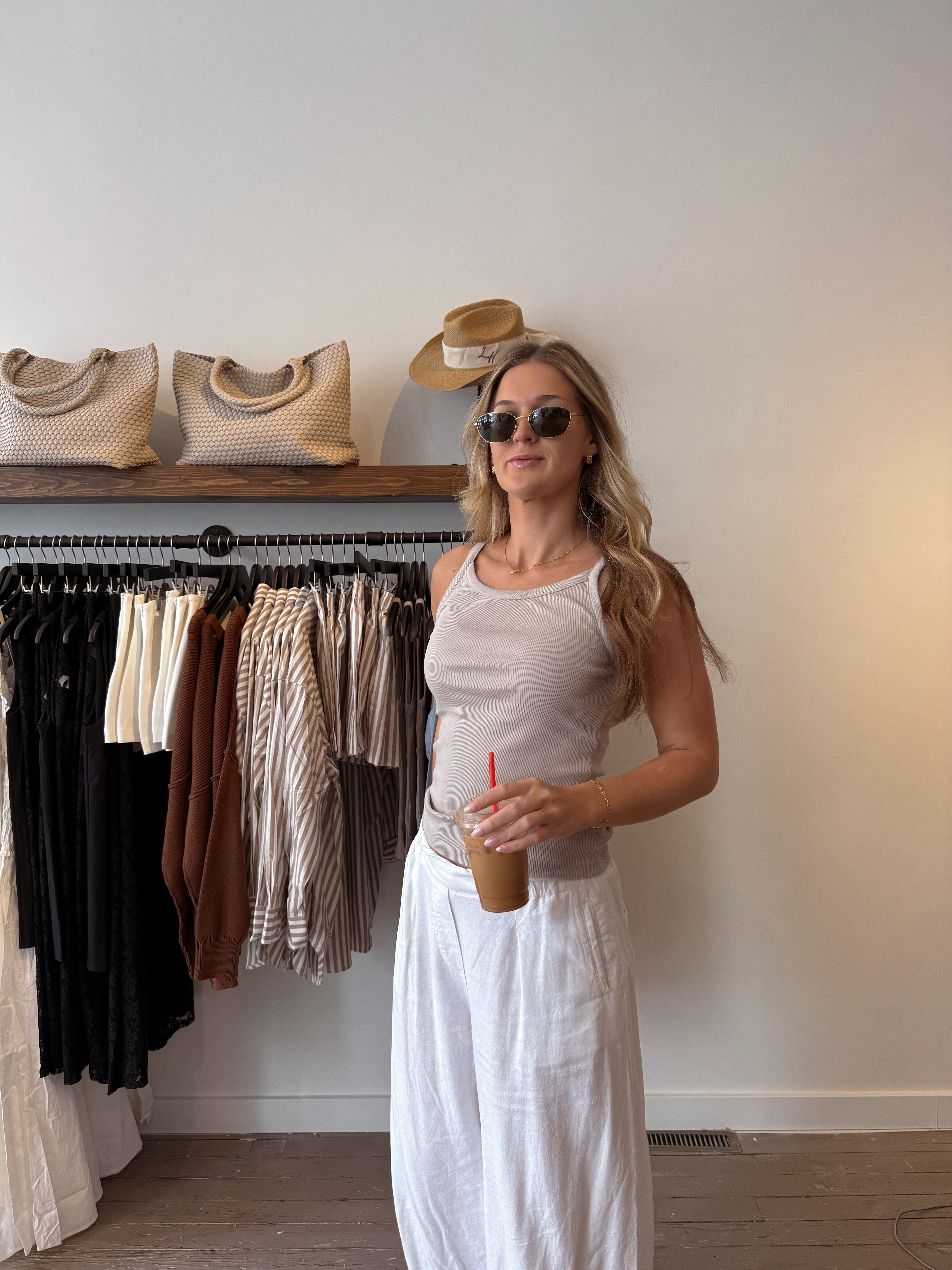 Everyday Ribbed Tank - Taupe