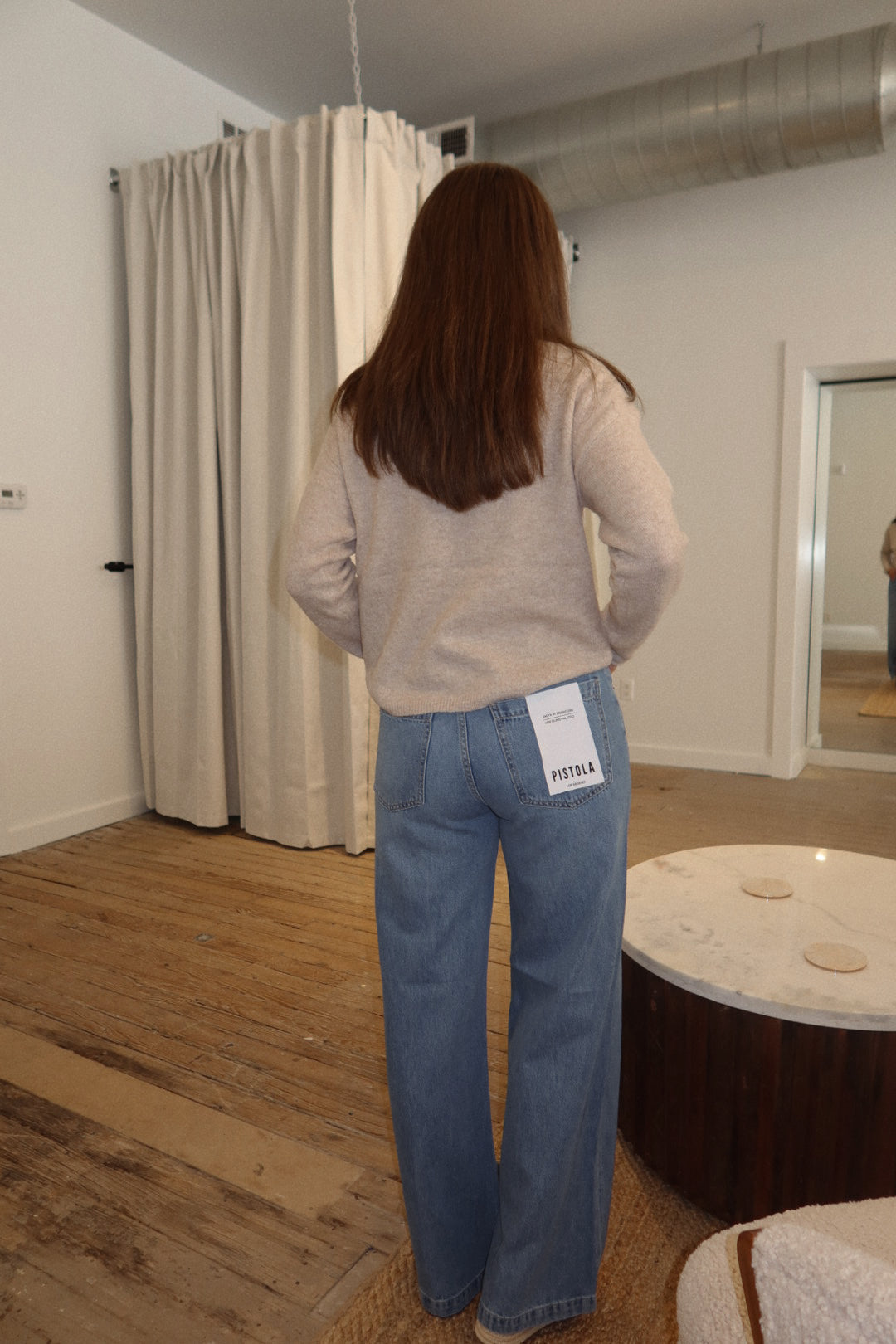 Jadyn Low Palazzo Denim
