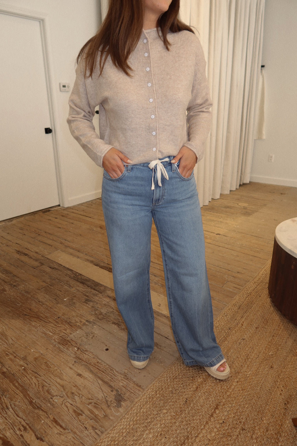 Jadyn Low Palazzo Denim