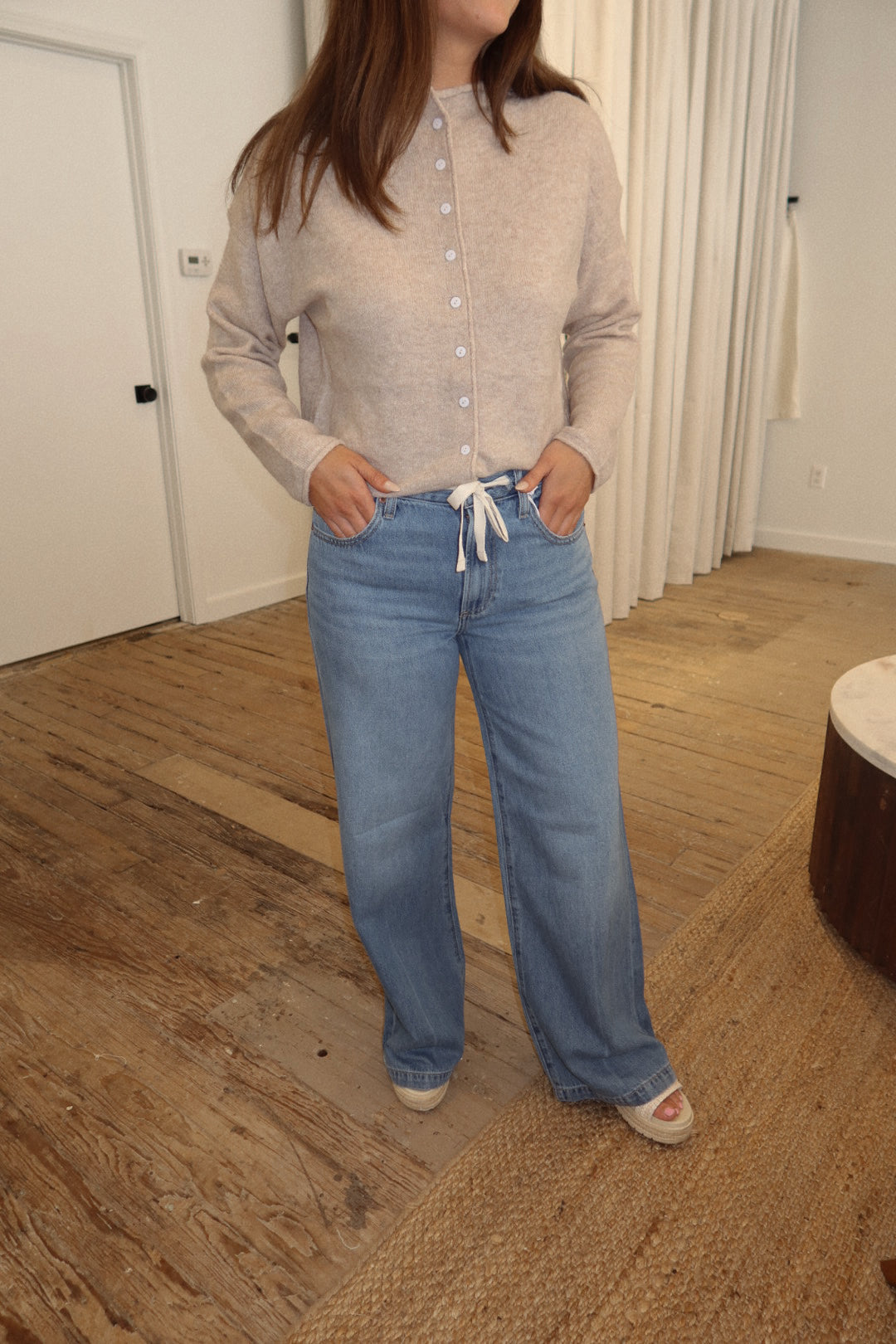 Jadyn Low Palazzo Denim