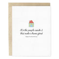People Inside Housewarming Hand-Illustrated Greeting Card