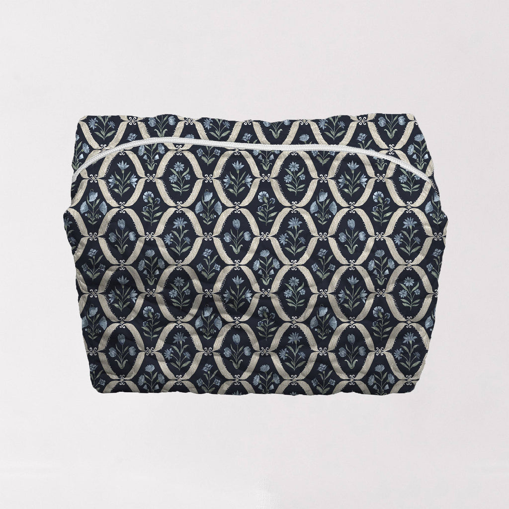 Charlotte Navy Makeup Bag