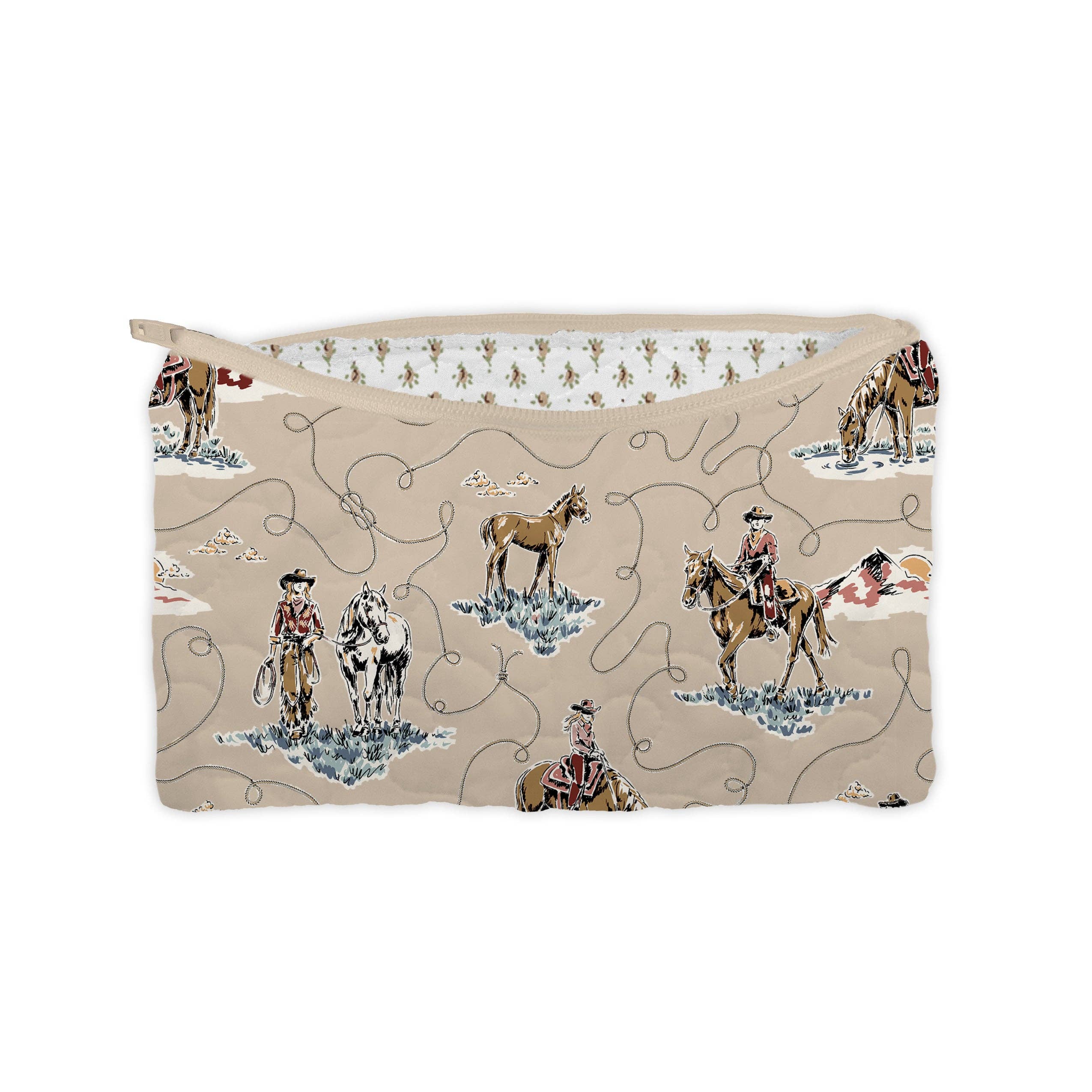 Sierra Cowgirl Brown Makeup Bag