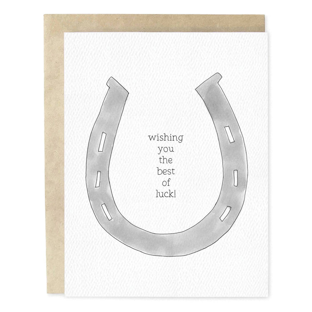 Best Of Luck Horseshoe Good Luck Greeting Card