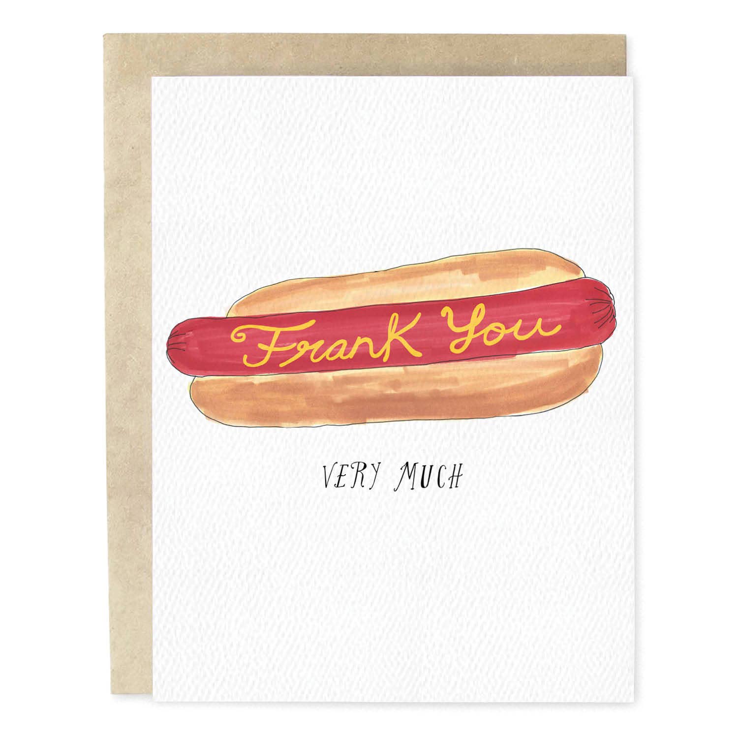 Frank You Very Much Hand-Illustrated Thank You Greeting Card