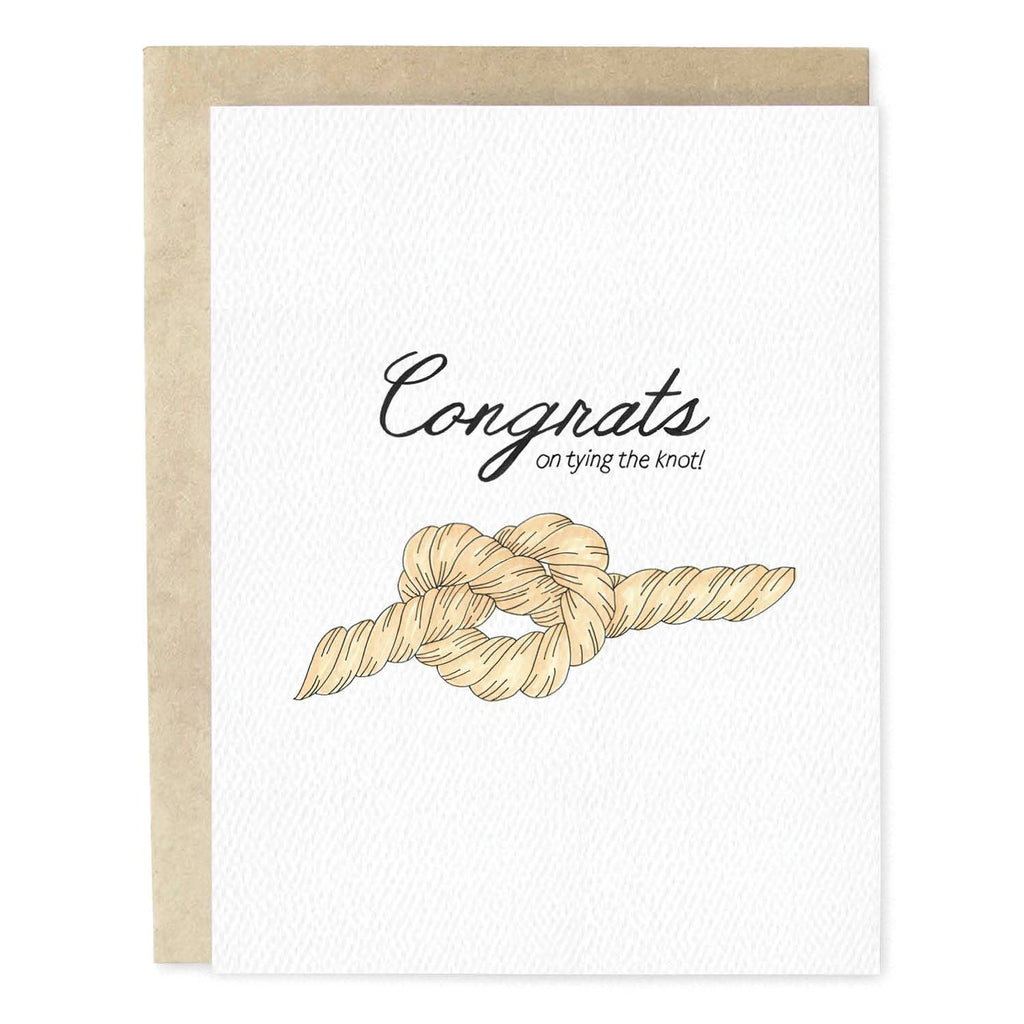 Congrats On Tying The Knot Wedding Greeting Card