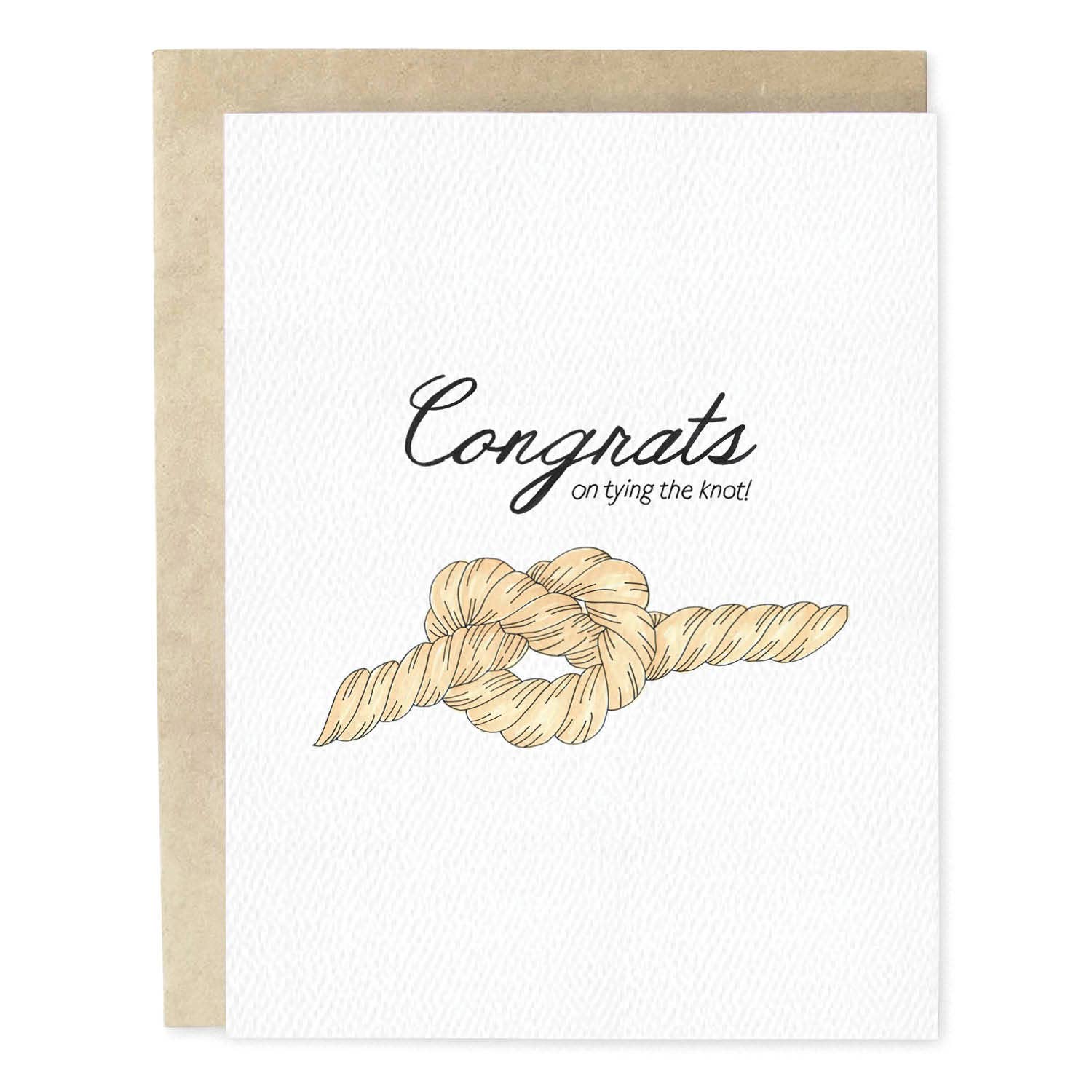 Congrats On Tying The Knot Wedding Greeting Card