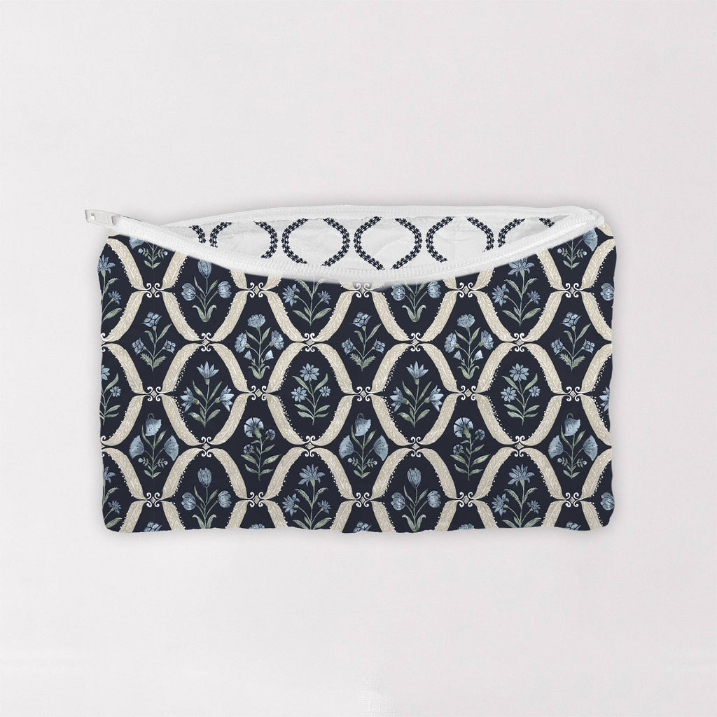 Charlotte Navy Makeup Bag