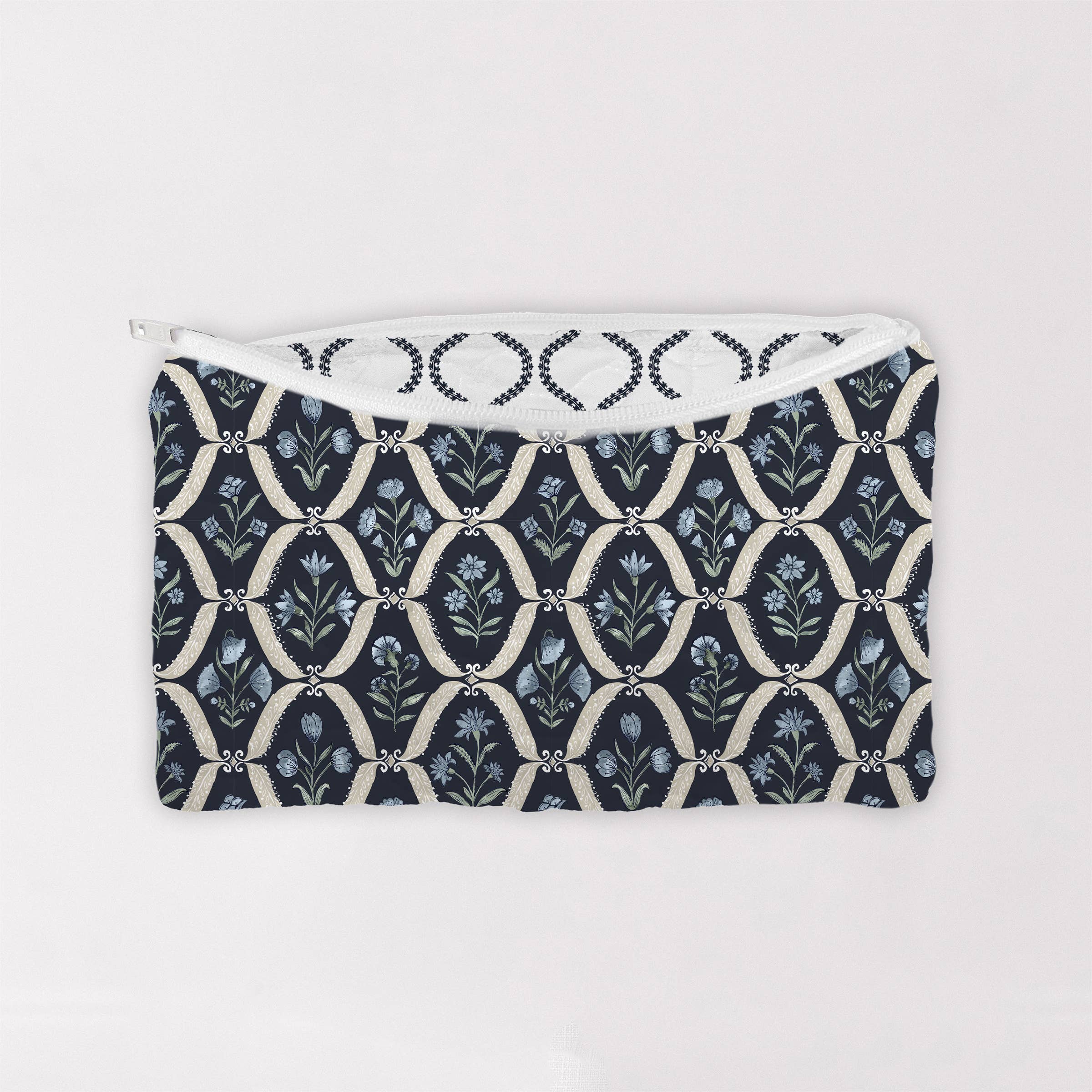 Charlotte Navy Makeup Bag