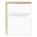 Congrats Script Hand-Written Greeting Card
